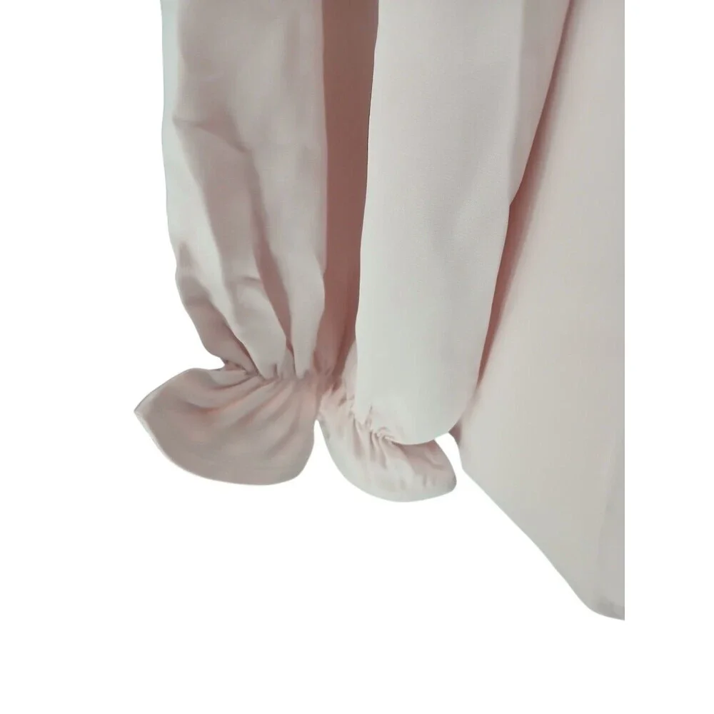 Dokotoo Blush Pink Blouse Size XL NWT Long Sleeve V Neck Casual Work Top - Picture 4 of 5